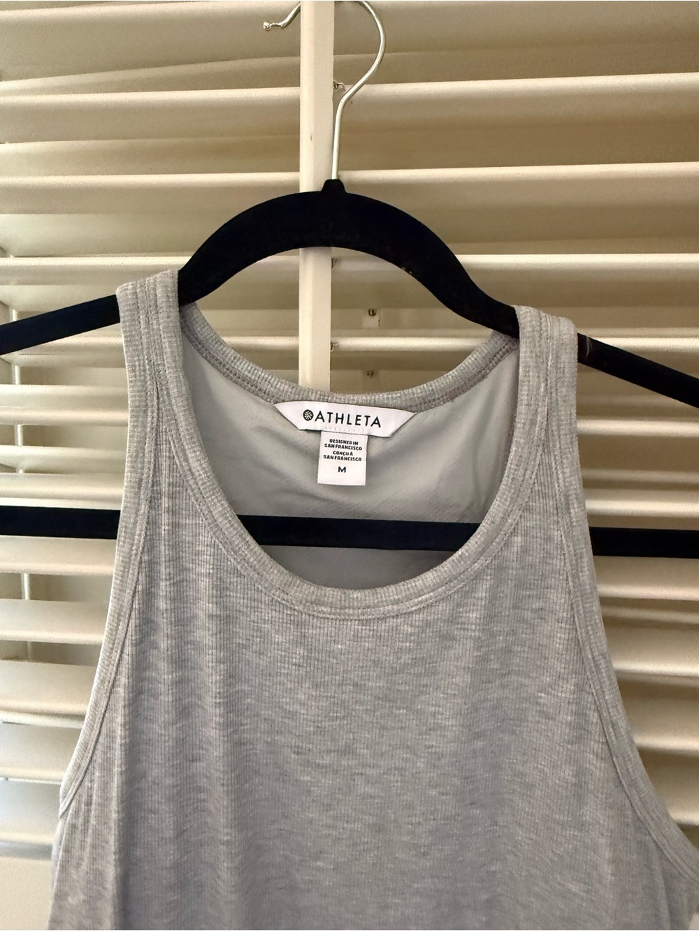Athleta Light Grey Sleeveless Ribbed Dress - Picture 2 of 2